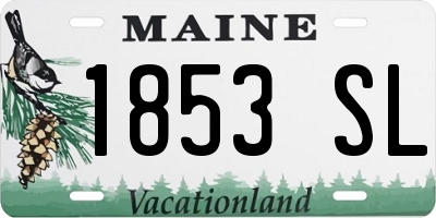 ME license plate 1853SL
