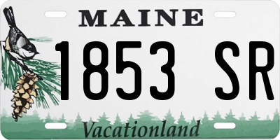 ME license plate 1853SR