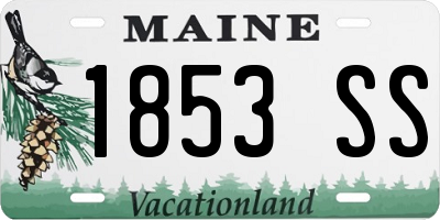 ME license plate 1853SS