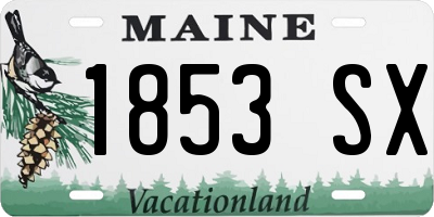 ME license plate 1853SX