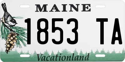 ME license plate 1853TA