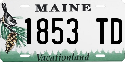 ME license plate 1853TD