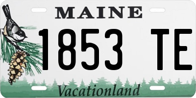 ME license plate 1853TE