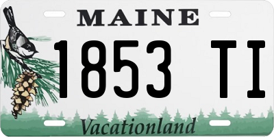 ME license plate 1853TI