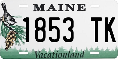 ME license plate 1853TK