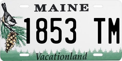ME license plate 1853TM