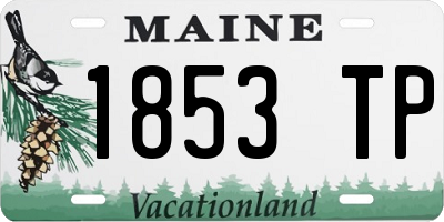ME license plate 1853TP
