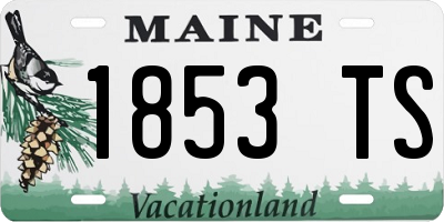 ME license plate 1853TS