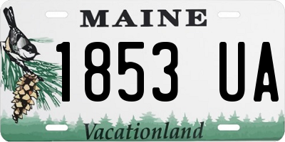 ME license plate 1853UA