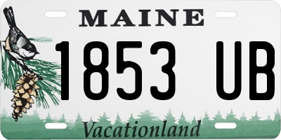 ME license plate 1853UB