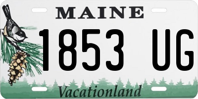 ME license plate 1853UG