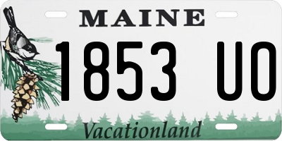 ME license plate 1853UO