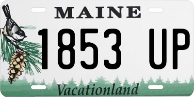 ME license plate 1853UP