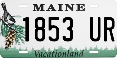 ME license plate 1853UR