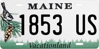 ME license plate 1853US