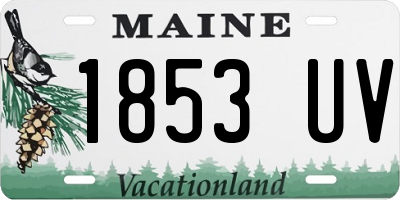 ME license plate 1853UV
