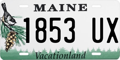 ME license plate 1853UX