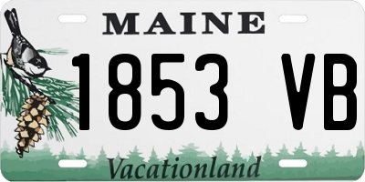 ME license plate 1853VB
