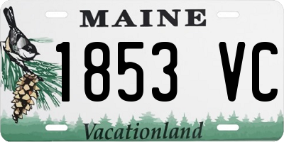 ME license plate 1853VC