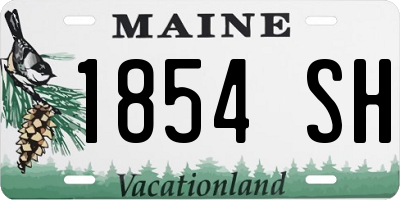 ME license plate 1854SH