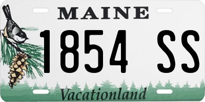 ME license plate 1854SS