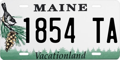 ME license plate 1854TA