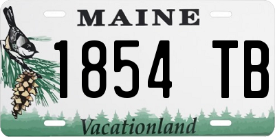 ME license plate 1854TB