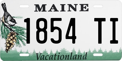 ME license plate 1854TI