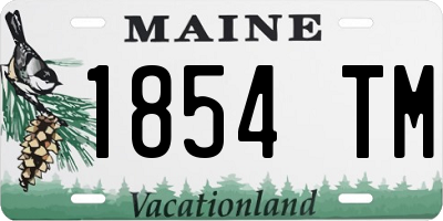 ME license plate 1854TM