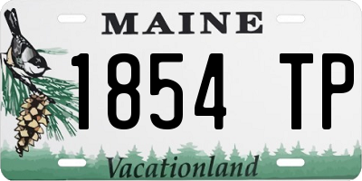 ME license plate 1854TP