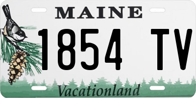 ME license plate 1854TV