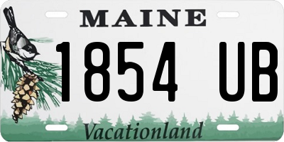 ME license plate 1854UB