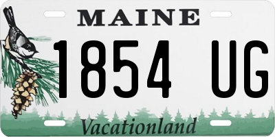 ME license plate 1854UG