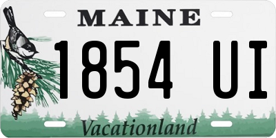 ME license plate 1854UI