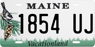 ME license plate 1854UJ