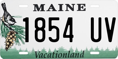 ME license plate 1854UV