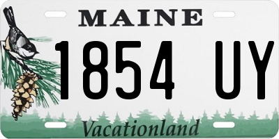 ME license plate 1854UY