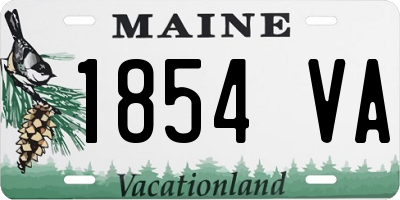 ME license plate 1854VA