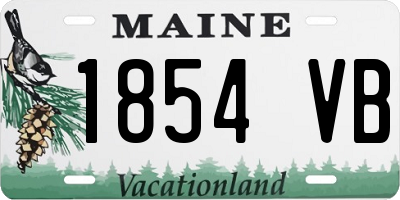 ME license plate 1854VB