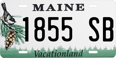 ME license plate 1855SB