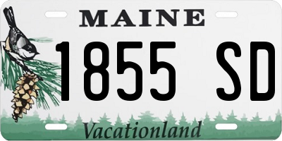 ME license plate 1855SD