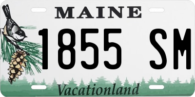ME license plate 1855SM