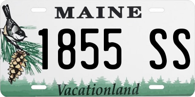 ME license plate 1855SS