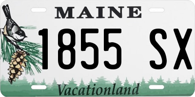 ME license plate 1855SX
