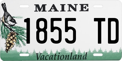 ME license plate 1855TD