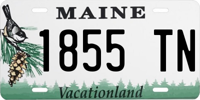 ME license plate 1855TN