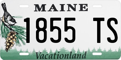 ME license plate 1855TS