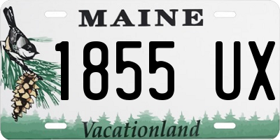 ME license plate 1855UX
