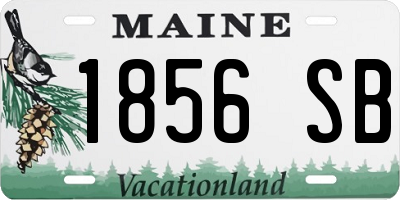 ME license plate 1856SB