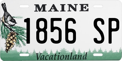 ME license plate 1856SP